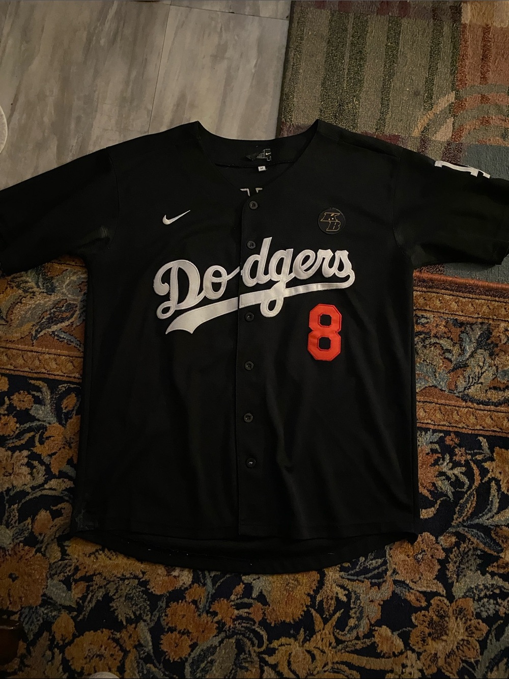 Nike Kobe Bryant Black Dodgers Baseball Jersey